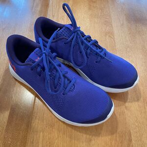 Under Armour GPS Rapid Running Shoes Lightweight Purple Red Logo Size 7Y